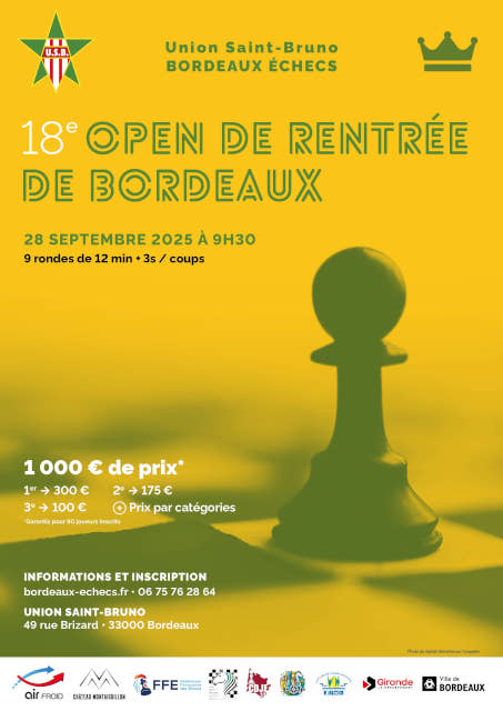 18ème Open de rentrée de Bordeaux